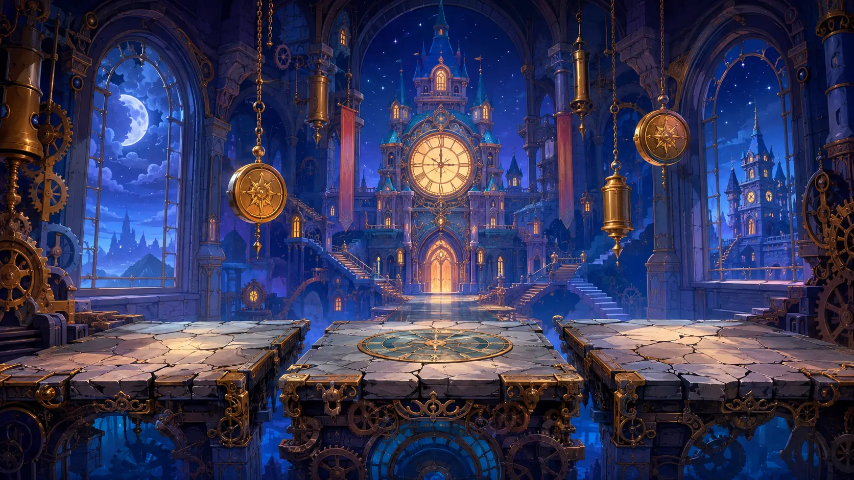 Highclock Castle at night